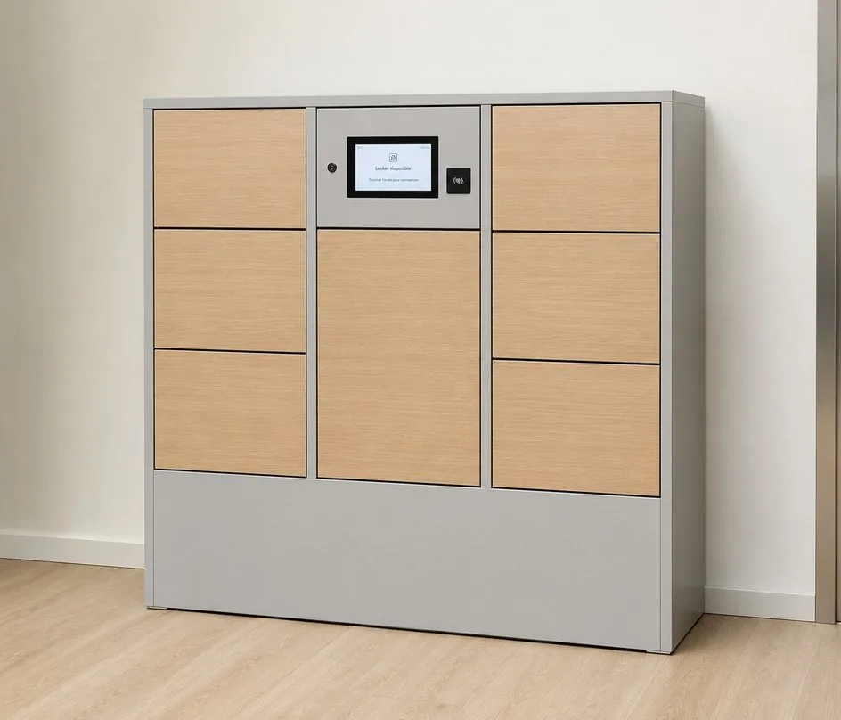 Locker bois sur mesure avec tablette tactile