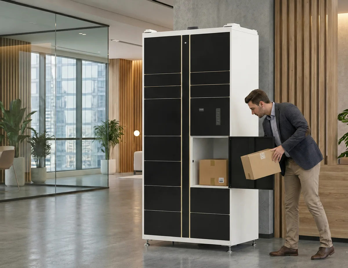 Locker Lite Bluetooth : retrait d'un colis dans un casier connecté sans électricité ni réseau